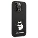 Case IPHONE 14 PRO MAX Karl Lagerfeld Hardcase Silicone Choupette (KLHCP14XSNCHBCK) black 3666339086756