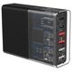 Devia wall charger Extreme PD QC 3.0 75W 2x USB-C 4x USB black 6938595359446