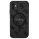 Original Case IPHONE 11 Guess Hardcase 4G Collection Leather Metal Logo MagSafe (GUHMN61G4GFRK) black 3666339226220