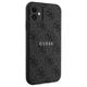 Original Case IPHONE 11 Guess Hardcase 4G Collection Leather Metal Logo MagSafe (GUHMN61G4GFRK) black 3666339226220