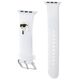 Strap for APPLE WATCH 4 / 5 / 6 / 7 / 8 / SE (38 / 40 / 41 MM) Karl Lagerfeld Strap 3D Rubber Karl Head (KLAWMSLKNH) white 3666339127398