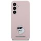 Original Case SAMSUNG GALAXY S23 FE Karl Lagerfeld Silicone Choupette Metal Pin (KLHCS23FESMHCNPP) pink 3666339218690