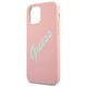 Original Case IPHONE 12 MINI Guess Hardcase Silicone Vintage (GUHCP12SLSVSPG) pink 3700740495186