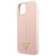 Case IPHONE 13 MINI Guess Hardcase Silicone Triangle (GUHCP13SSLTGP) pink 3666339040994