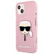 Original Case IPHONE 13 MINI Karl Lagerfeld Hardcase Glitter Karl`s Head (KLHCP13SKHTUGLP) pink 3666339027537