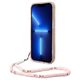 Original Case IPHONE 14 PRO MAX Guess Hardcase Translucent Pearl Strap pink 3666339064310