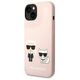 Original Case IPHONE 14 PLUS Karl Lagerfeld Hardcase Silicone Karl & Choupette Magsafe (KLHMP14MSSKCI) pink 3666339078126