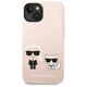 Original Case IPHONE 14 PLUS Karl Lagerfeld Hardcase Silicone Karl & Choupette Magsafe (KLHMP14MSSKCI) pink 3666339078126