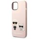 Original Case IPHONE 14 PLUS Karl Lagerfeld Hardcase Silicone Karl & Choupette Magsafe (KLHMP14MSSKCI) pink 3666339078126