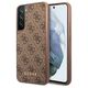 Original Case SAMSUNG GALAXY S23 Guess Hard Case 4G Metal Gold Logo (GUHCS23SG4GFBR) brown 3666339116989