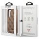 Original Case SAMSUNG GALAXY S23 Guess Hard Case 4G Metal Gold Logo (GUHCS23SG4GFBR) brown 3666339116989