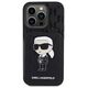 Original Case APPLE IPHONE 15 PRO Karl Lagerfeld Hardcase Saffiano Cardslots and Stand Monogram Ikonik Patch (KLHCP15LSAKKNSCK) black 3666339169497
