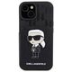 Original Case APPLE IPHONE 15 Karl Lagerfeld Hardcase Saffiano Cardslots and Stand Monogram Ikonik Patch (KLHCP15SSAKKNSCK) black 3666339169473
