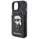 Original Case APPLE IPHONE 15 Karl Lagerfeld Hardcase Saffiano Cardslots and Stand Monogram Ikonik Patch (KLHCP15SSAKKNSCK) black 3666339169473