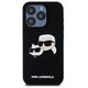 Karl Lagerfeld case for iPhone 15 Pro 6,1&quot; KLHMP15LSKCHPPLK black HC Magsafe silicone sil double heads print 3666339256722