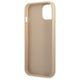 Original Case IPHONE 14 Guess Hardcase Saffianotriangle Logo (GUHCP14SPSATLE) beige 3666339065409
