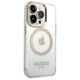 Original Case IPHONE 14 PRO MAX Guess Hard Case Metal Outline Magsafe (GUHMP14XHTRMD) gold 3666339069735