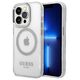 Original Case IPHONE 14 PRO MAX Guess Hard Case Metal Outline Magsafe (GUHMP14XHTRMS) silver 3666339069858