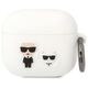 Original Case APPLE AIRPODS 3 Karl Lagerfeld Silicone Karl & Choupette (KLACA3SILKCW) white 3666339088217