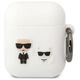 Original Case APPLE AIRPODS Karl Lagerfeld Silicone Karl & Choupette (KLACA2SILKCW) white 3666339088194
