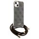 Original Case IPHONE 13 / 14 / 15 Guess Hardcase Crossbody Cord 4G Print (GUHCP15SHC4SEW) brown 3666339148065