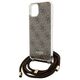 Original Case IPHONE 13 / 14 / 15 Guess Hardcase Crossbody Cord 4G Print (GUHCP15SHC4SEW) brown 3666339148065