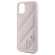 Original Case IPHONE 11 / XR Karl Lagerfeld Diagonal Quilted Script (KLHCP13MPQDSMGK) pink 3666339252403