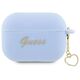 Original Case APPLE AIRPODS PRO 2 Guess Silicone Charm Heart Collection (GUAP2LSCHSB) blue 3666339111007