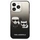 Original Case IPHONE 13 PRO Karl Lagerfeld Hardcase Gradient Ikonik Karl & Choupette (KLHCP13LTGKCK) black 3666339049263