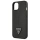 Original Case IPHONE 14 PLUS Guess Hardcase Saffianotriangle Logo (GUHCP14MPSATLK) black 3666339065379