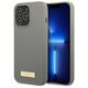 Original Case IPHONE 13 PRO Guess Hard Case Silicone Logo Plate MagSafe (GUHMP13LSPLG) gray 3666339056919