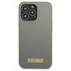 Original Case IPHONE 13 PRO Guess Hard Case Silicone Logo Plate MagSafe (GUHMP13LSPLG) gray 3666339056919