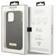 Original Case IPHONE 13 PRO Guess Hard Case Silicone Logo Plate MagSafe (GUHMP13LSPLG) gray 3666339056919