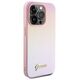 Original Case APPLE IPHONE 15 PRO Guess Hardcase Saffiano Iridescent Script (GUHCP15LPSAIRSP) pink 3666339224806