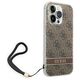 Original Case IPHONE 14 PRO Guess Hardcase 4G Print Strap (GUOHCP14LH4STW) brown 3666339093853