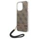 Original Case IPHONE 14 PRO Guess Hardcase 4G Print Strap (GUOHCP14LH4STW) brown 3666339093853