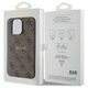 Original Case APPLE IPHONE 15 PRO Guess Hardcase 4G Collection Leather Metal Logo MagSafe (GUHMP15LG4GFRW) brown 3666339226480