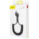 Baseus Spring-loaded cable Lightning 1m 2A (black) 6953156277397