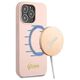 Original Case IPHONE 13 PRO MAX Guess Hardcase Silicone Script Gold Logo Magsafe (GUHMP13XLSLMGLP) light pink 3666339037154