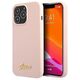 Original Case IPHONE 13 PRO MAX Guess Hardcase Silicone Script Gold Logo Magsafe (GUHMP13XLSLMGLP) light pink 3666339037154