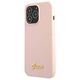 Original Case IPHONE 13 PRO MAX Guess Hardcase Silicone Script Gold Logo Magsafe (GUHMP13XLSLMGLP) light pink 3666339037154
