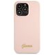 Original Case IPHONE 13 PRO MAX Guess Hardcase Silicone Script Gold Logo Magsafe (GUHMP13XLSLMGLP) light pink 3666339037154