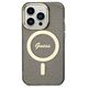Original Case IPHONE 14 PRO Guess Hardcase Glitter Gold MagSafe (GUHMP14LHCMCGK) black 3666339125585