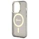 Original Case IPHONE 14 PRO Guess Hardcase Glitter Gold MagSafe (GUHMP14LHCMCGK) black 3666339125585