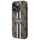 Original Case IPHONE 14 PRO Guess Hardcase 4G Printed Stripe MagSafe (GUHMP14LP4RPSW) brown 3666339119799