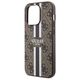 Original Case IPHONE 14 PRO Guess Hardcase 4G Printed Stripe MagSafe (GUHMP14LP4RPSW) brown 3666339119799