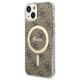 Original Case IPHONE 14 Guess Hardcase 4G Printed Stripe MagSafe (GUHMP14SP4RPSW) brown 3666339119775