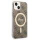 Original Case IPHONE 14 Guess Hardcase 4G Printed Stripe MagSafe (GUHMP14SP4RPSW) brown 3666339119775