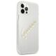 Original Case IPHONE 12 PRO MAX Guess Hardcase Vintage Script Gold (GUHCP12LKTRSVGO) transparent 3666339004408
