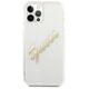 Original Case IPHONE 12 / 12 PRO Guess Hardcase Vintage Script Gold (GUHCP12MKTRSVGO) transparent 3666339004392